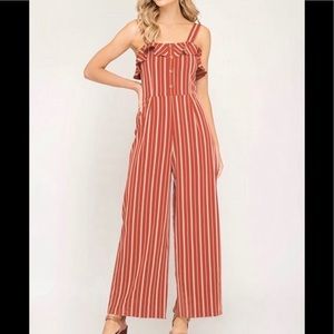 Woman’s jumpsuit romper striped